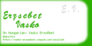 erzsebet vasko business card